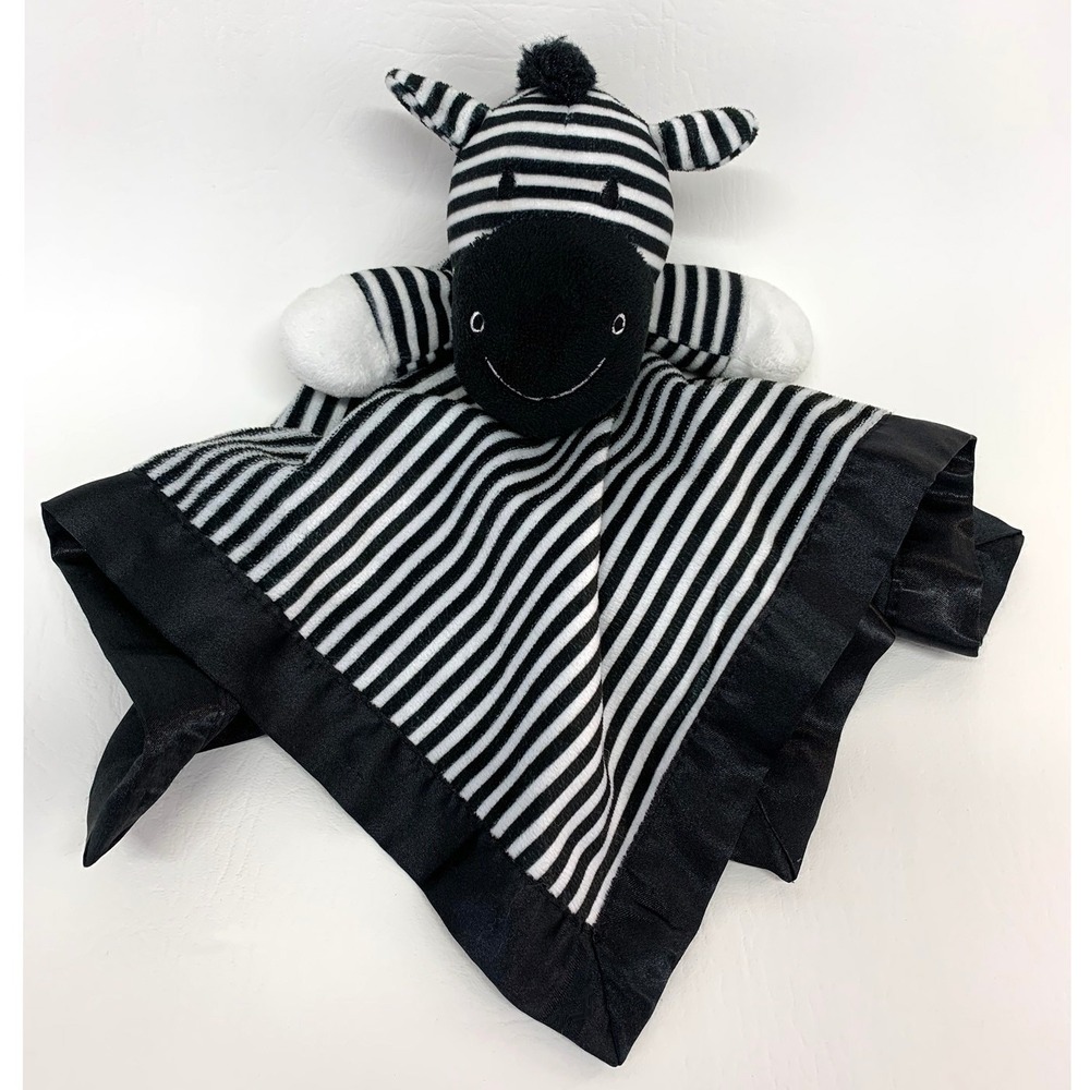 Circo Zebra Lovey Black White Striped Satin Plush Security Blanket Target 2016